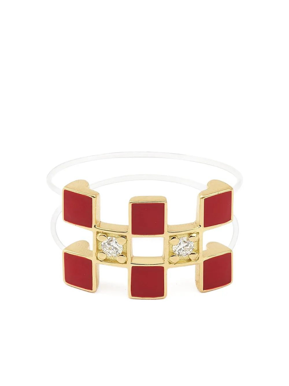 Mysteryjoy 18k Yellow Gold Illusion Diamond Ring In Gold