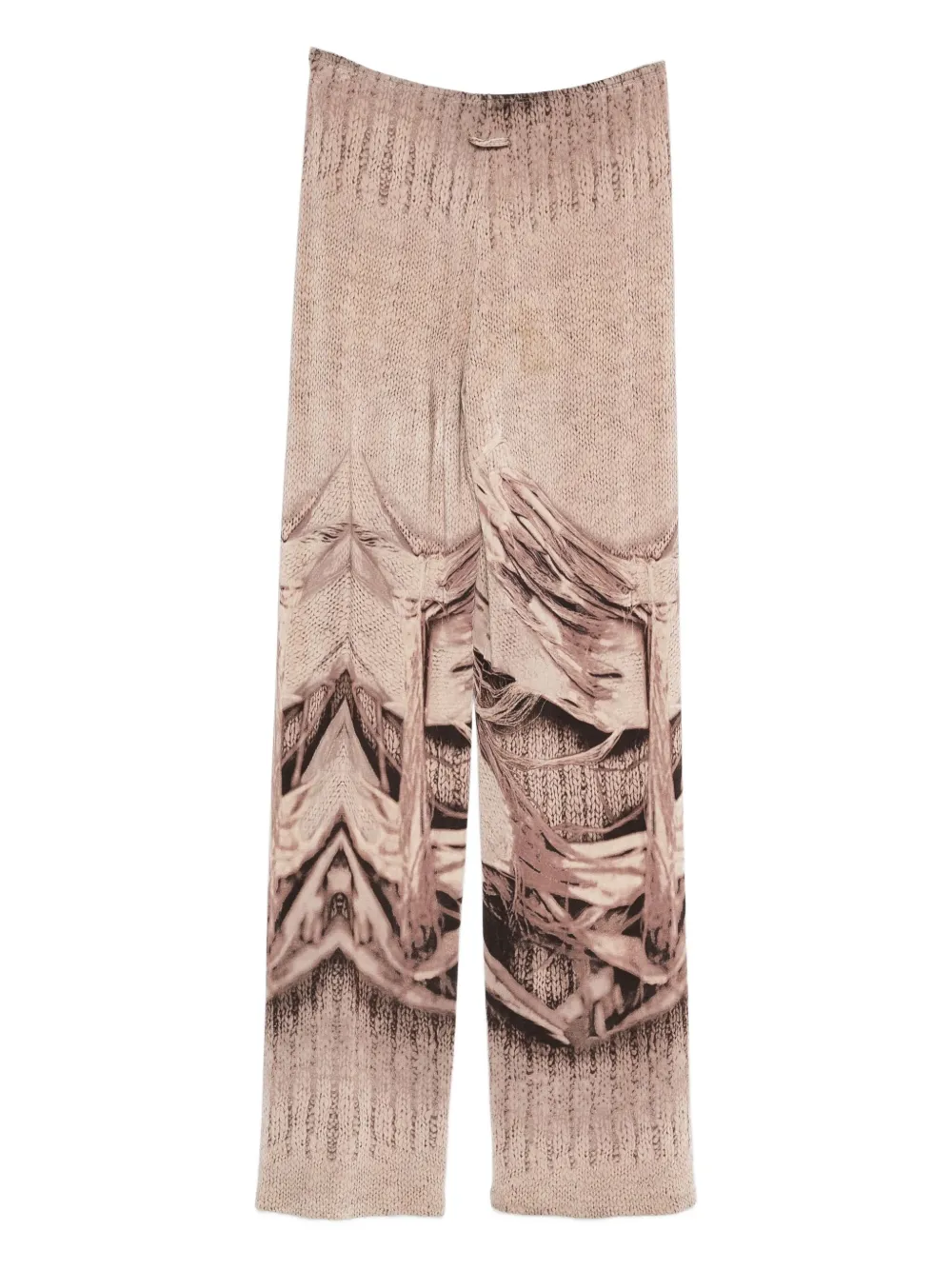 Jean Paul Gaultier Pre-Owned 2000s elasticated waist print trousers - Beige