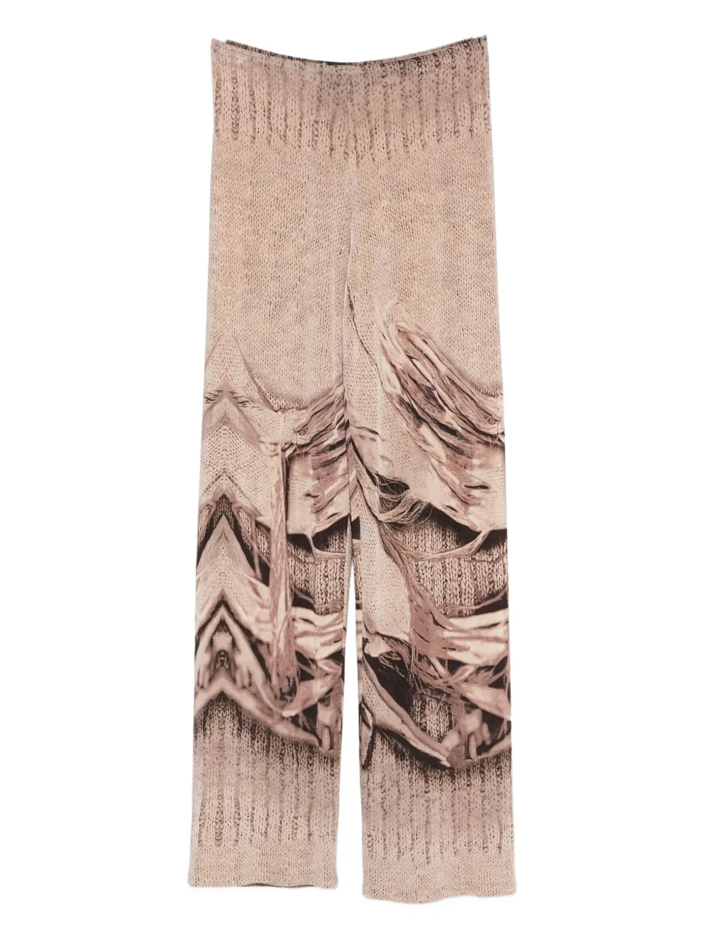 Jean Paul Gaultier Pre-Owned 2000s elasticated waist print trousers | Neutrals | Image 1