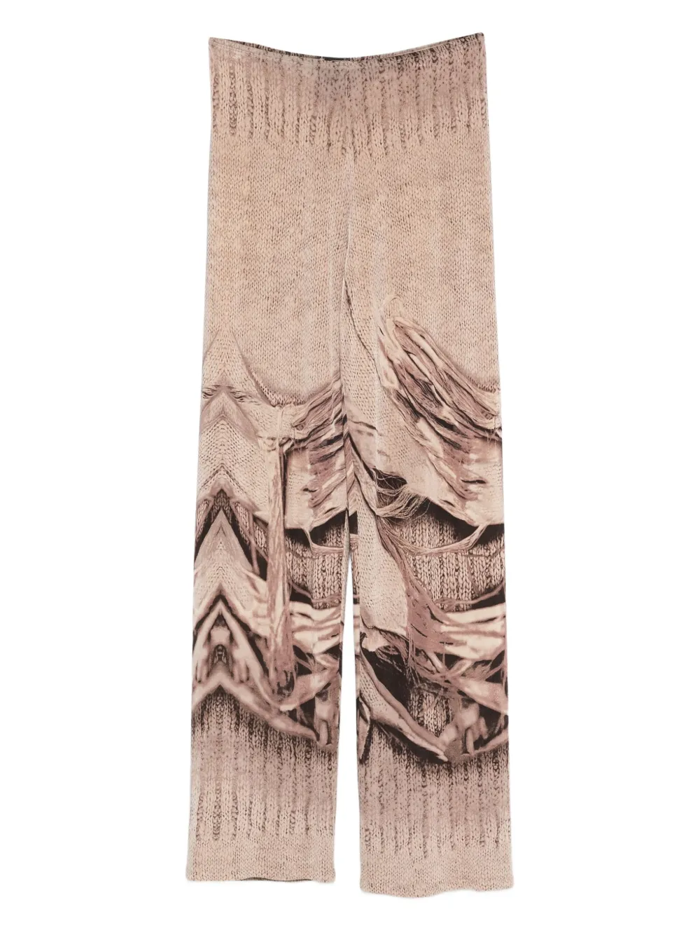 Jean Paul Gaultier Pre-Owned 2000s elasticated waist print trousers | Neutrals | Image 1