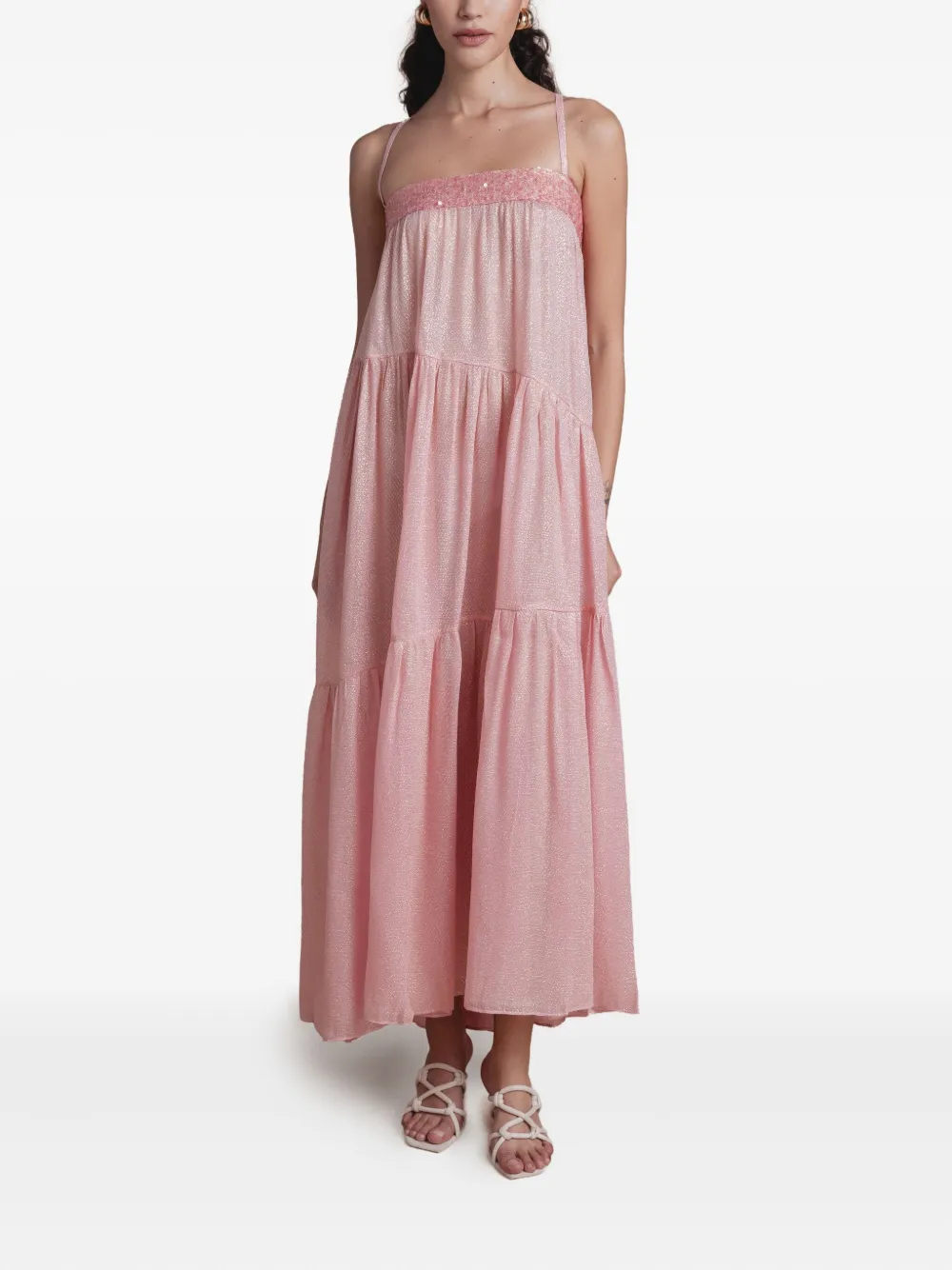  Sana Osmani Tobago Sequin Midi Dress - Pink 