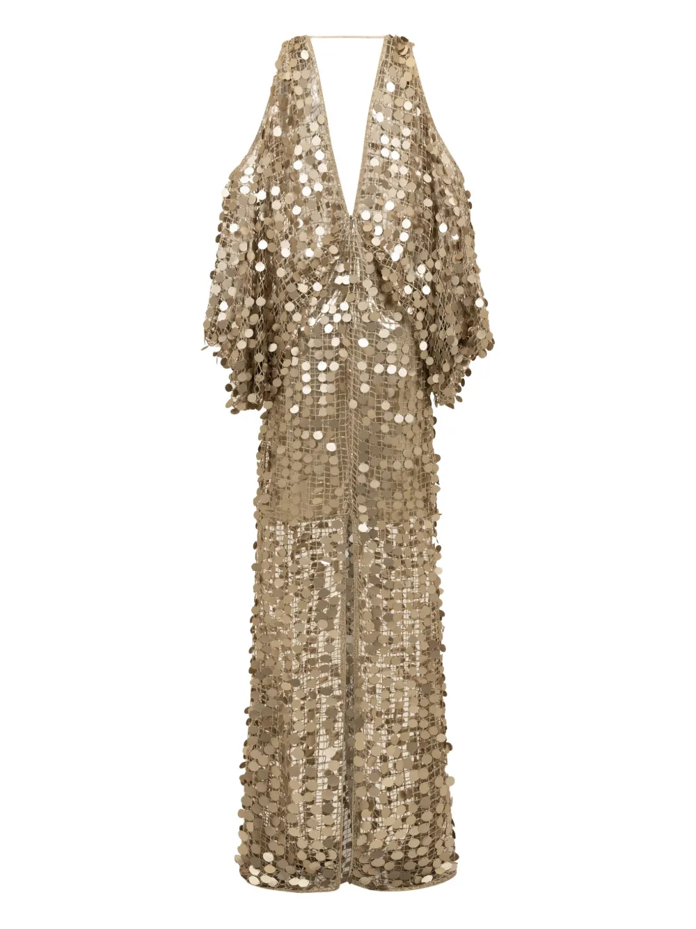 SANA OSMANI Abito lungo Mimi con paillettes - Oro