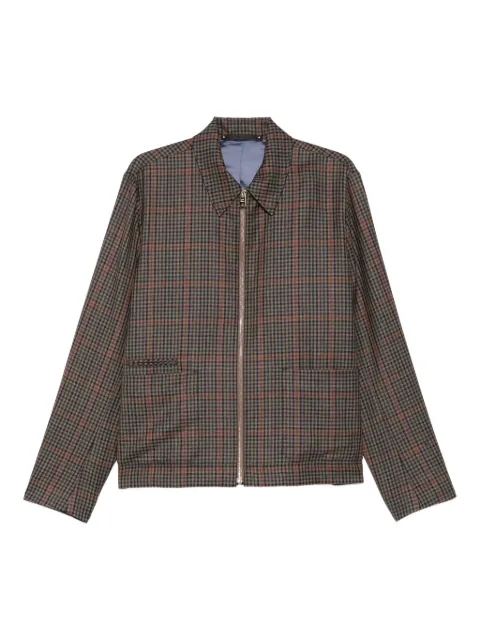 Paul Smith sobrecamisa con motivo de cuadros y cierre