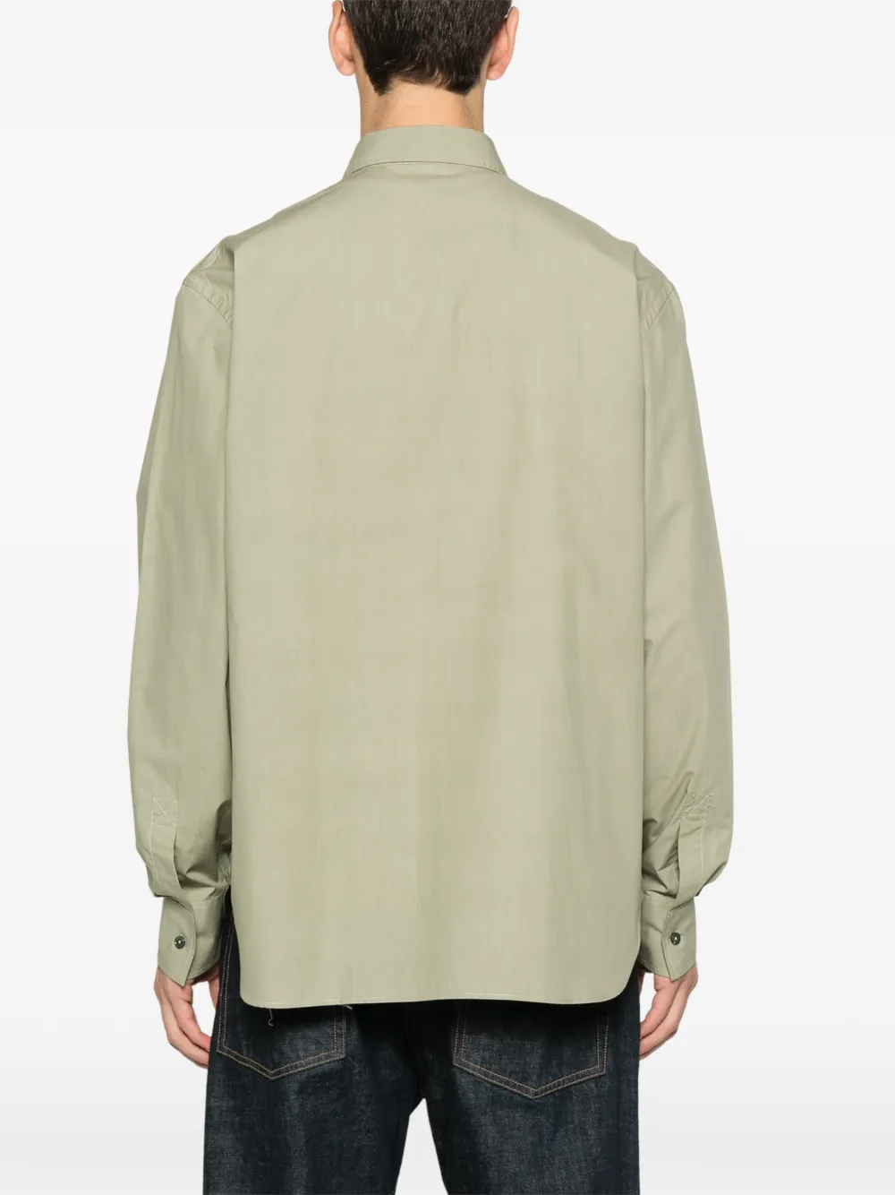 Paul Smith Topstitching Buttoned Shirt In Metallic