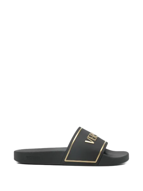 Versace logo-embossed slides