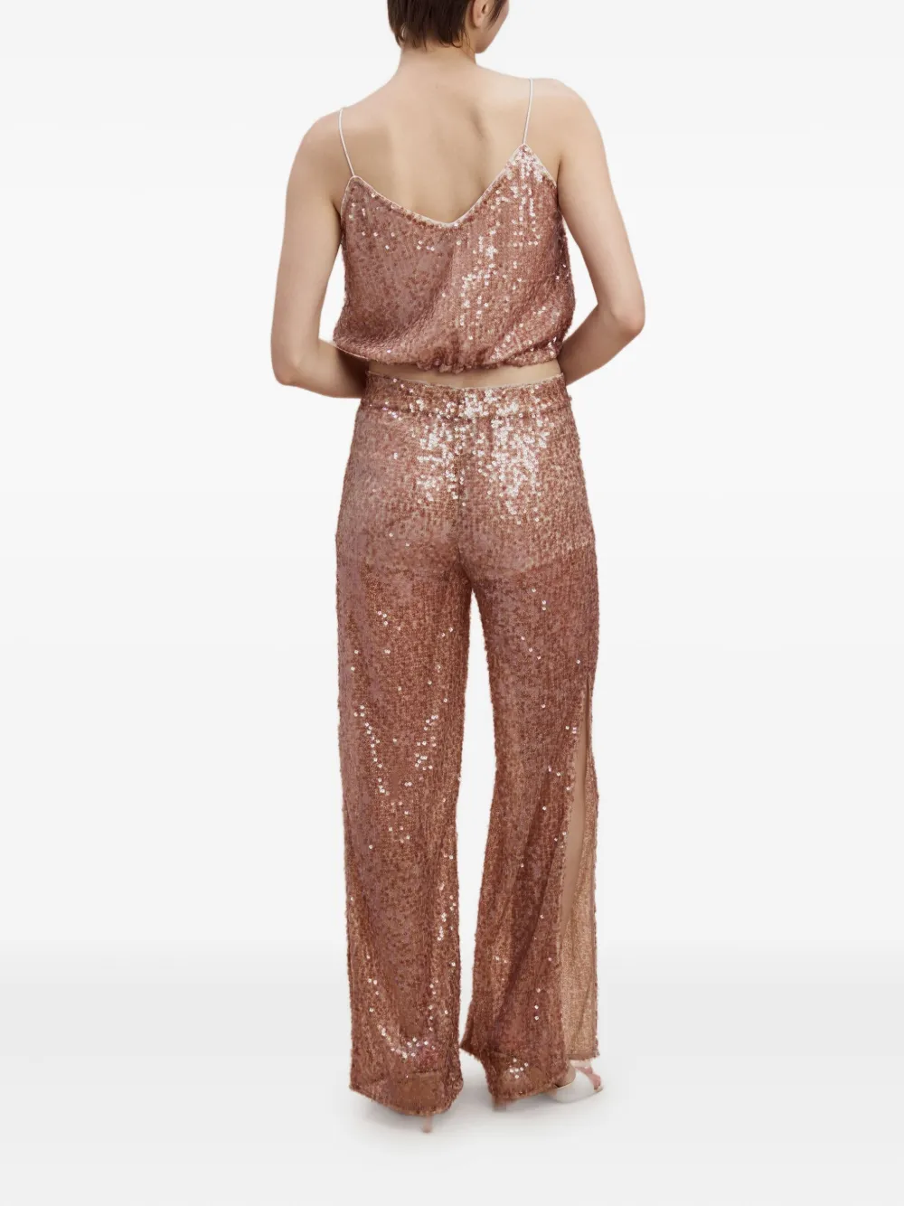  Sana Osmani Iris Sequin Drawstring Top - Pink 