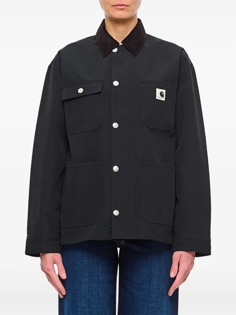 Carhartt Velvet Collar Breast Pocket Jacket In Black