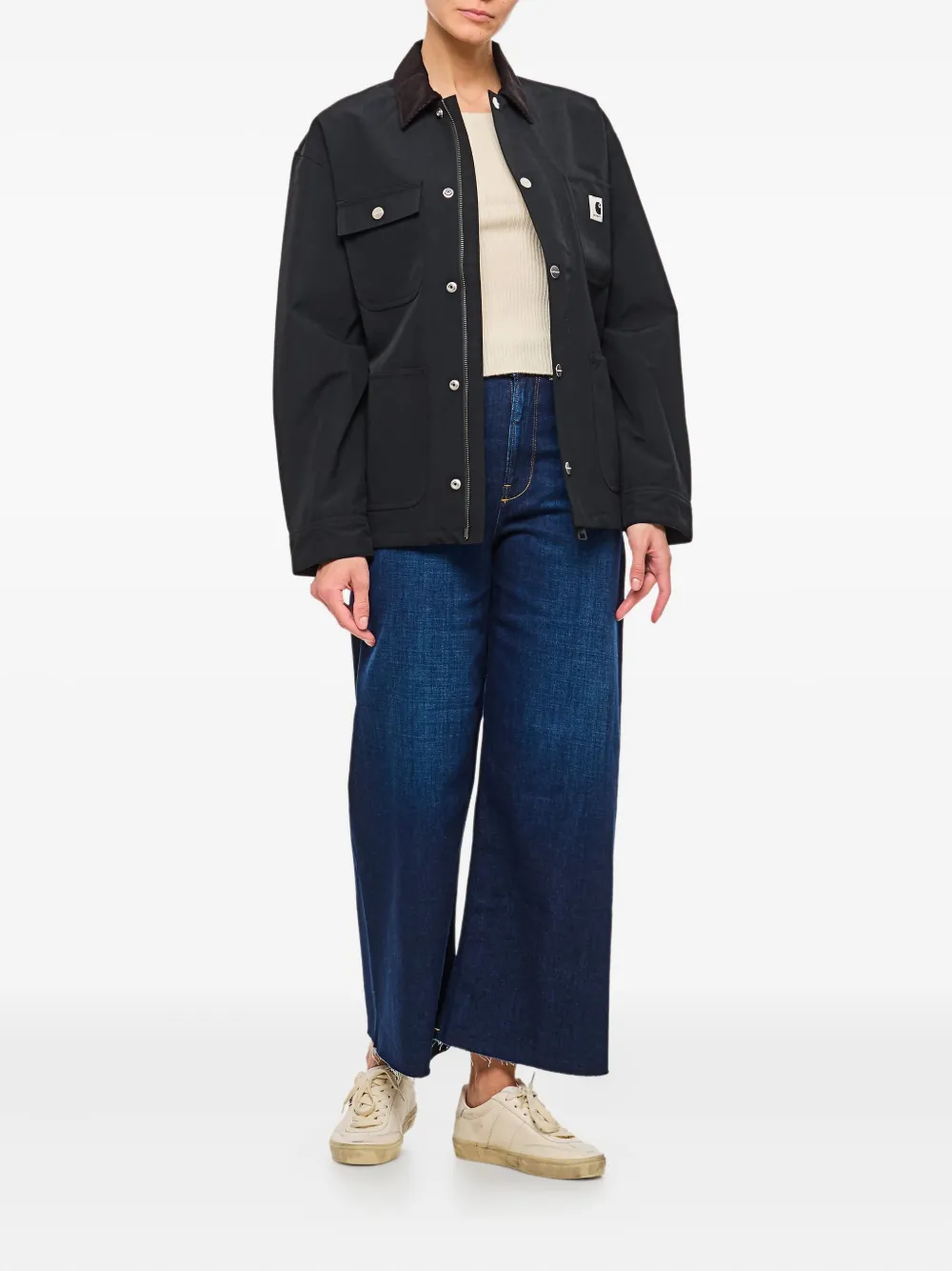 Carhartt Velvet Collar Breast Pocket Jacket In Black