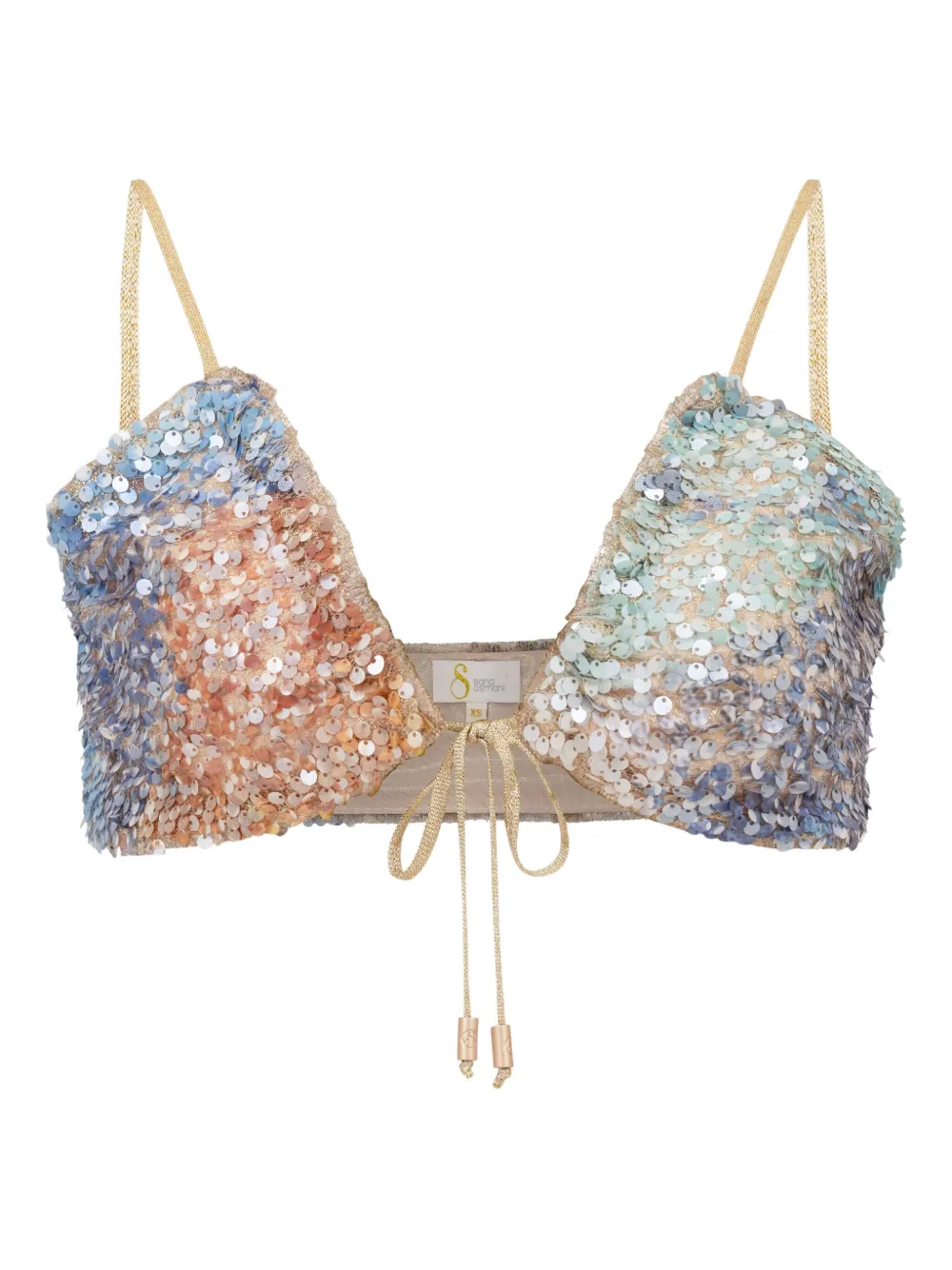 SANA OSMANI Top Rosa con paillettes - Blu