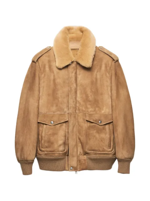Prada suede bomber jacket