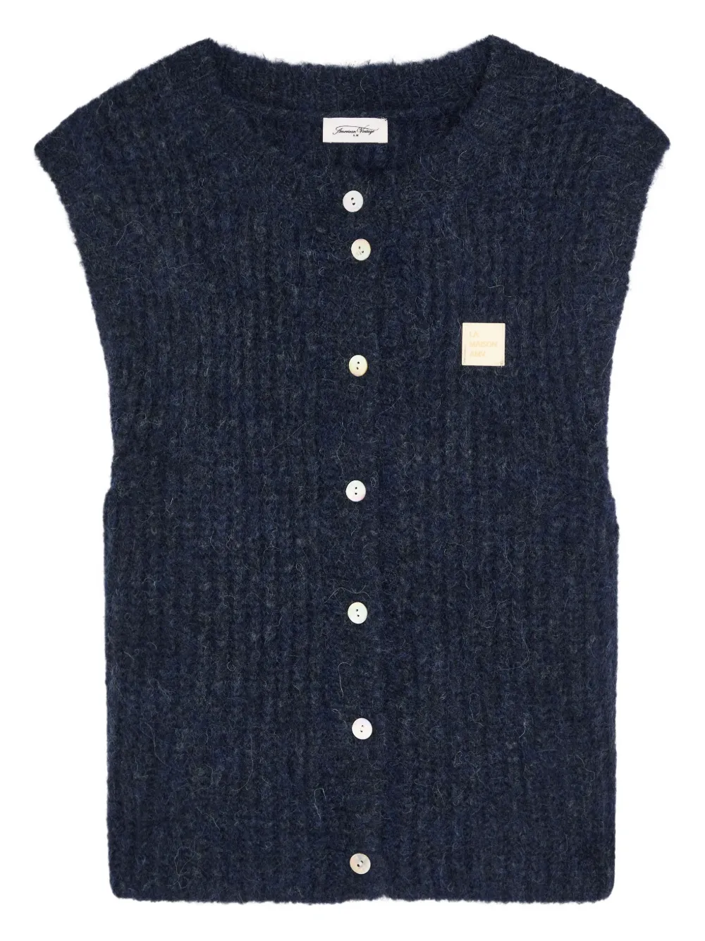 American Vintage button-up sleeveless vest - Blu