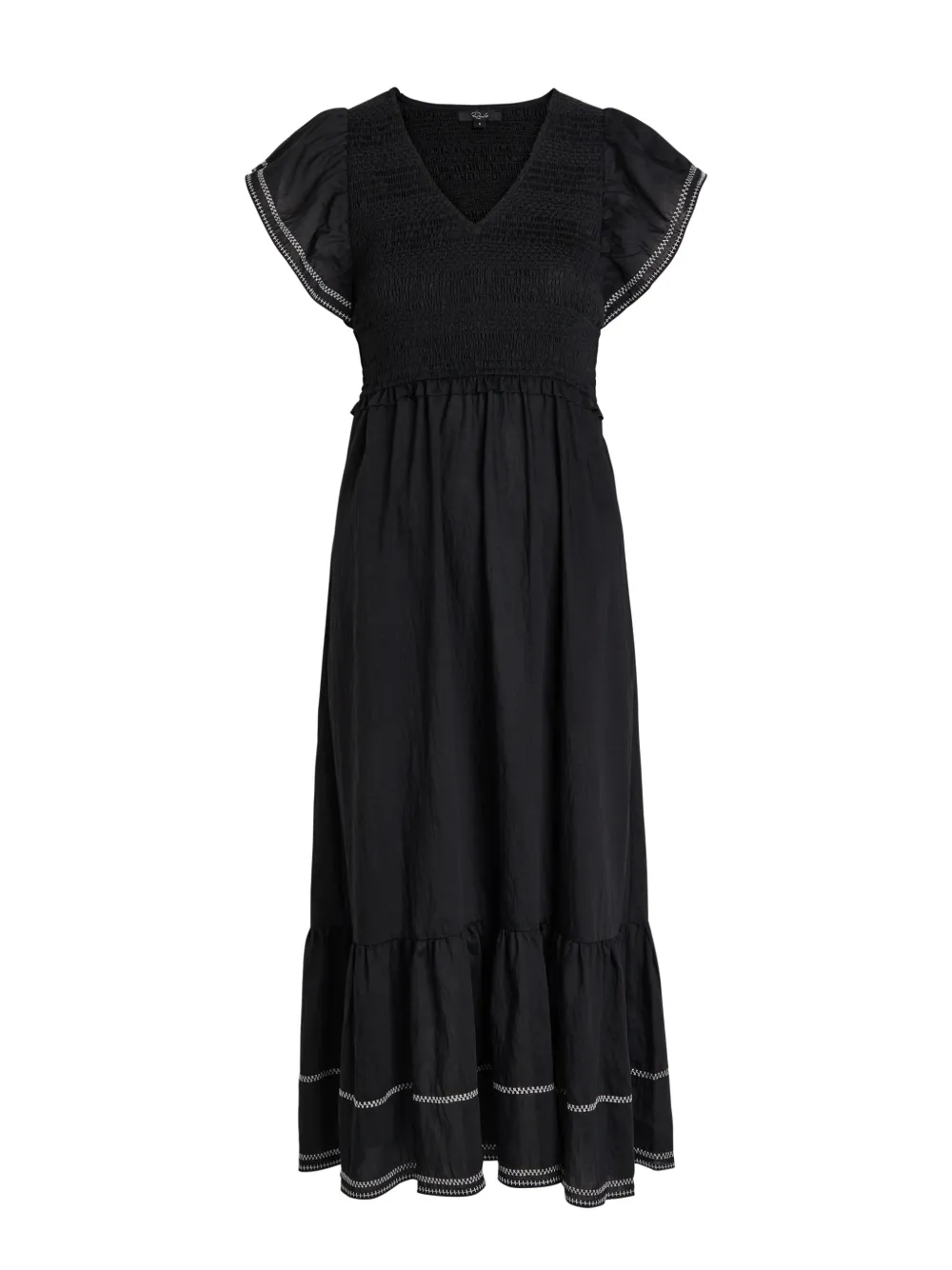 Rails Clementine ruffled midi dress - Zwart