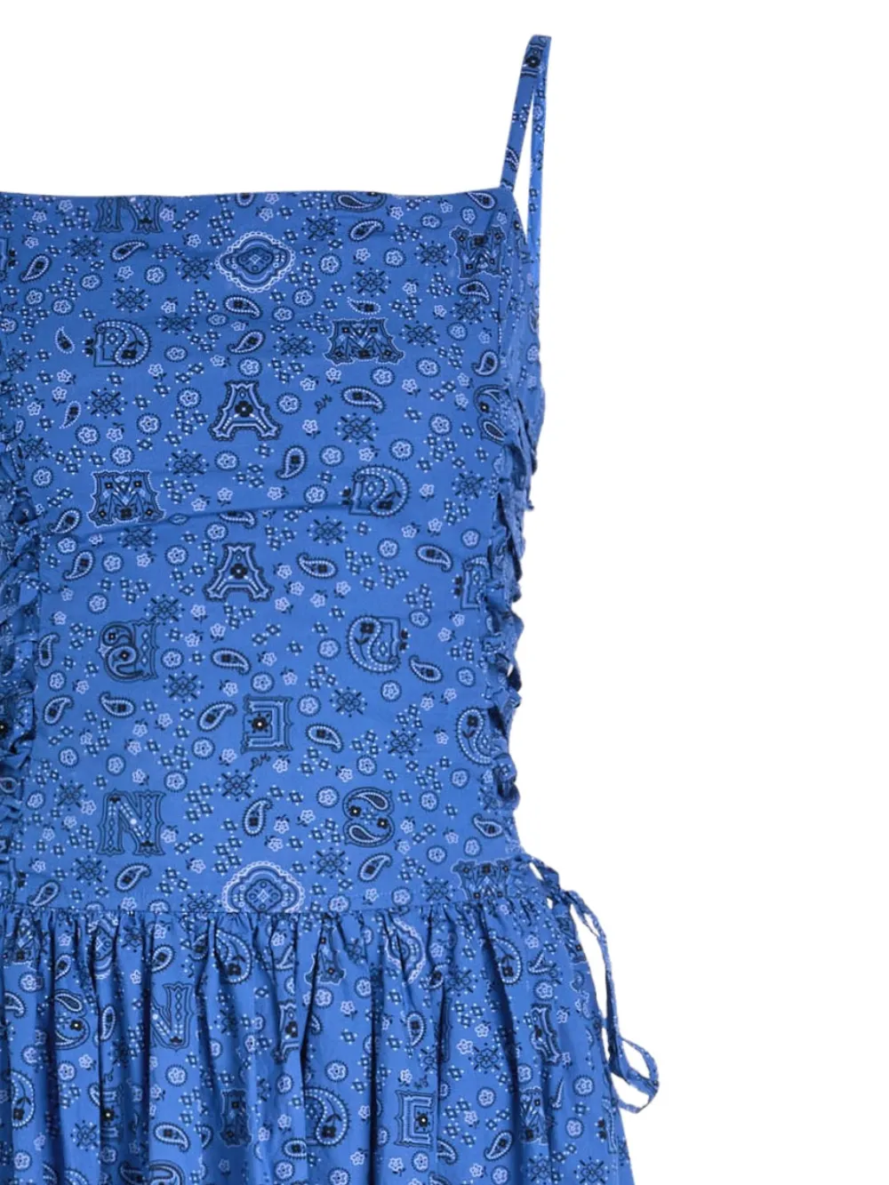 DAMSON MADDER Angelina mouwloze jurk met paisley-print - Blauw