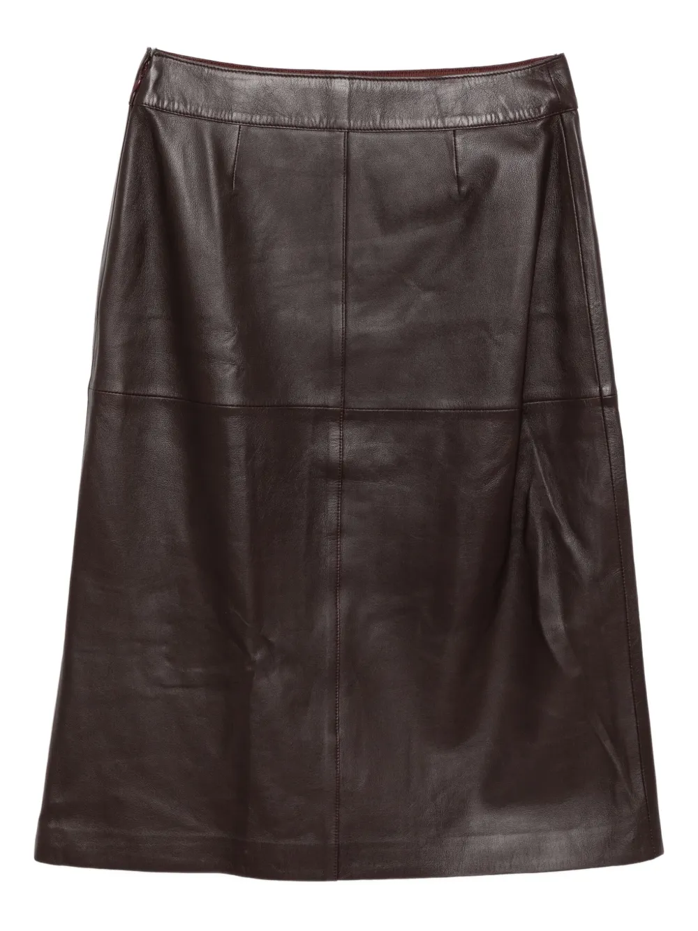 Joseph Sèvres Nappa Leather Skirt In Brown