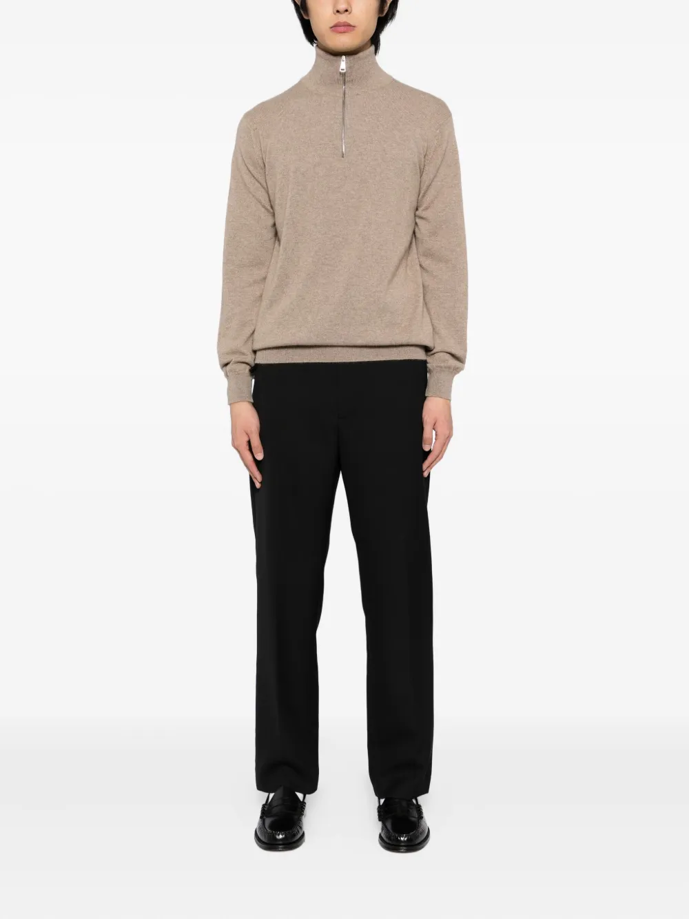 Begg x Co Heriot trui met rits - Bruin