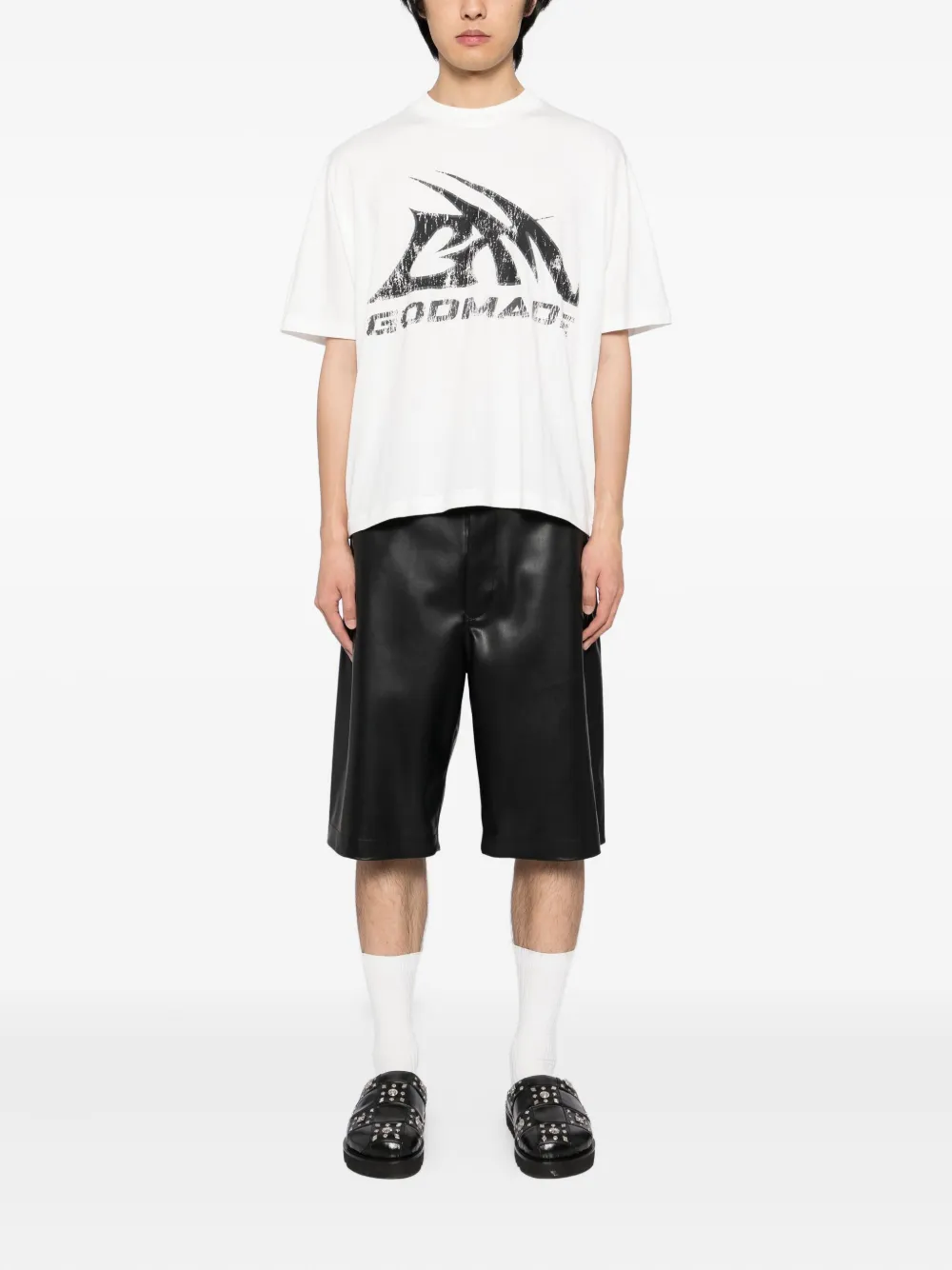 GODMADE GM T-shirt met logo - Wit