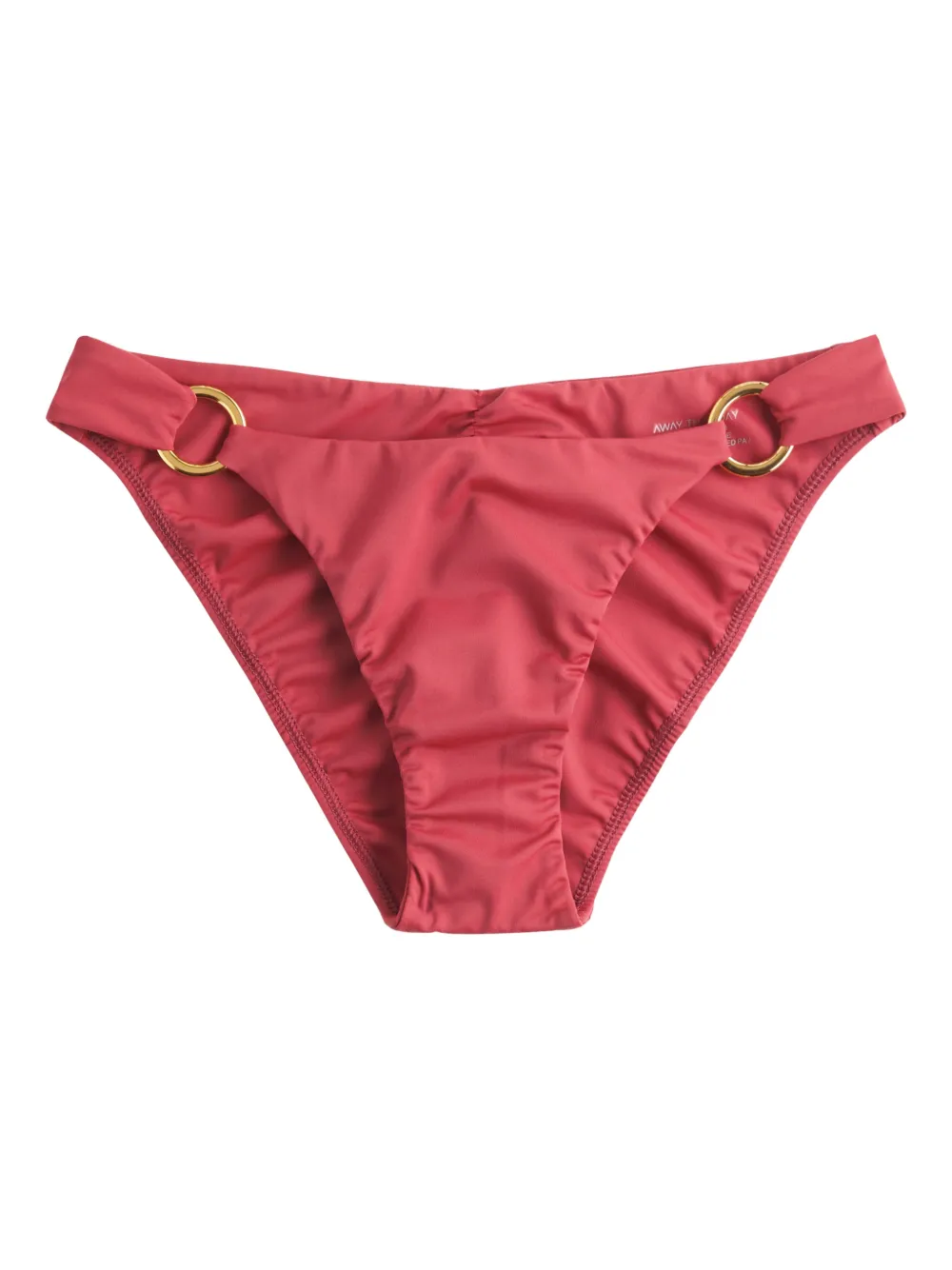 AWAY THAT DAY Sorrento ring-detail bikini bottom - Rosso