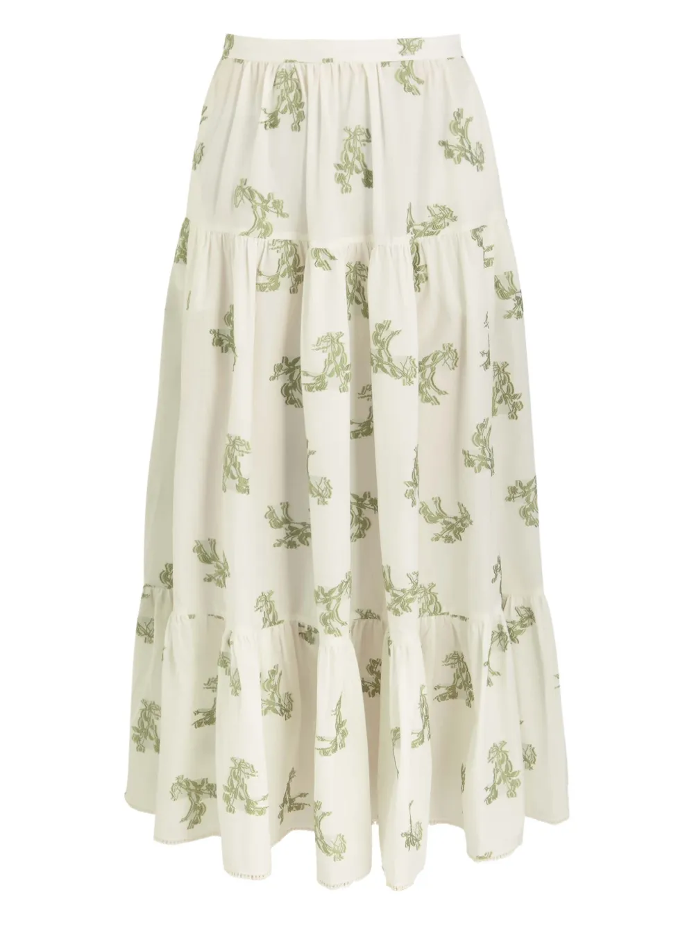 ERDEM floral-print maxi skirt - Toni neutri