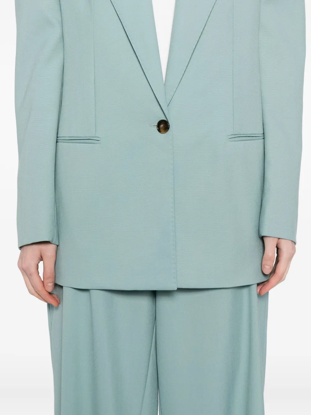 Stella Mccartney Single-breasted Blazer In Blue