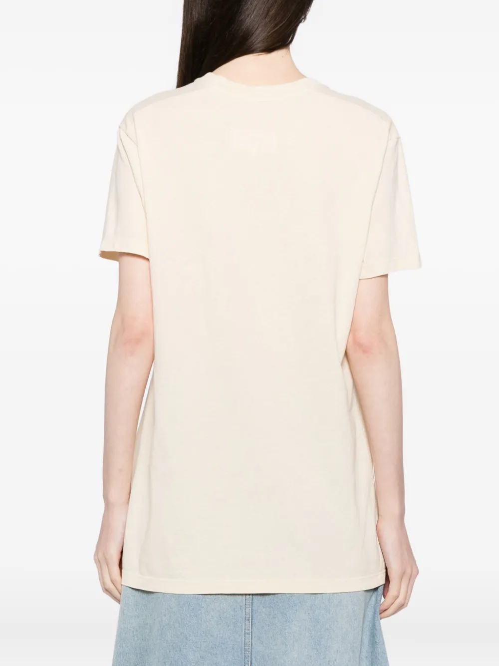 Maison Margiela T-shirt met logopatch Beige