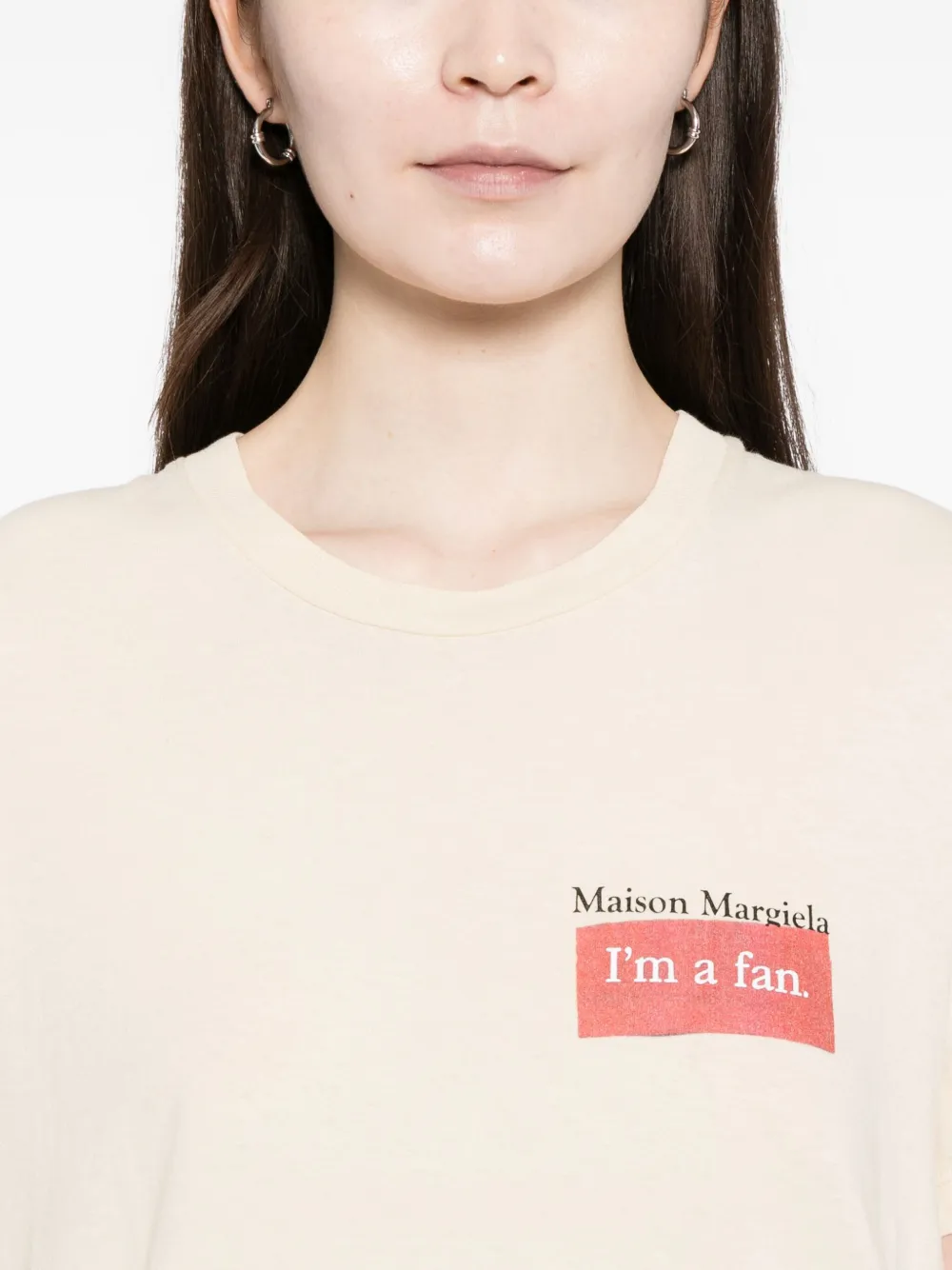 Maison Margiela T-shirt met logopatch Beige