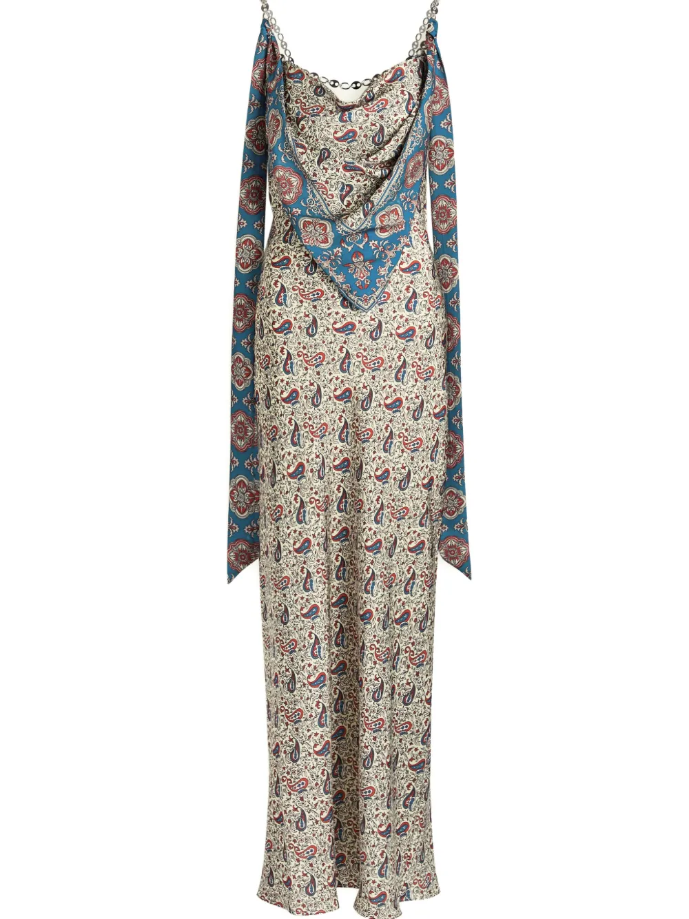 Rabanne paisley-print maxi dress - Beige