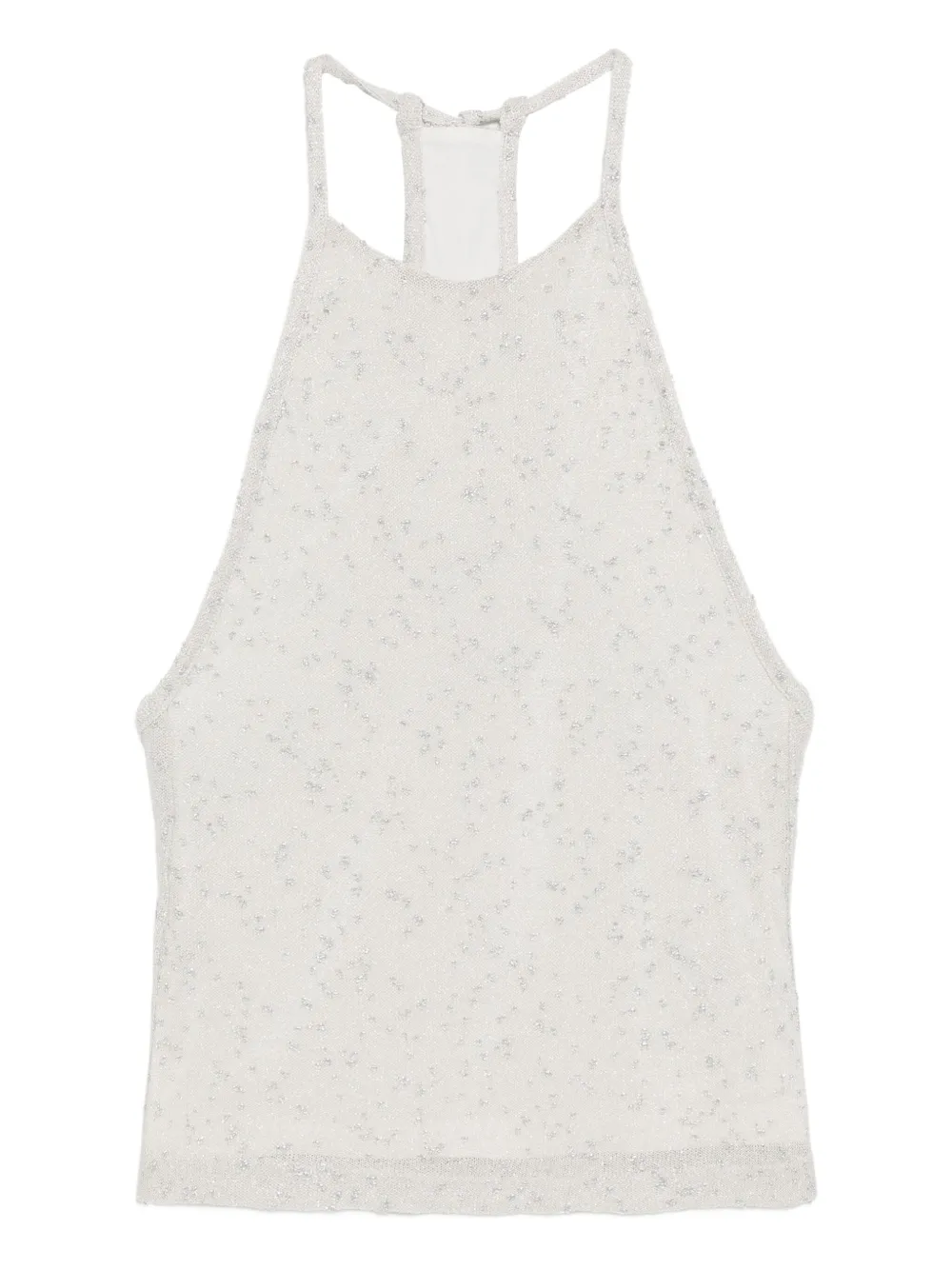Christopher Esber Imber Metallic halter top | Neutrals | Image 1