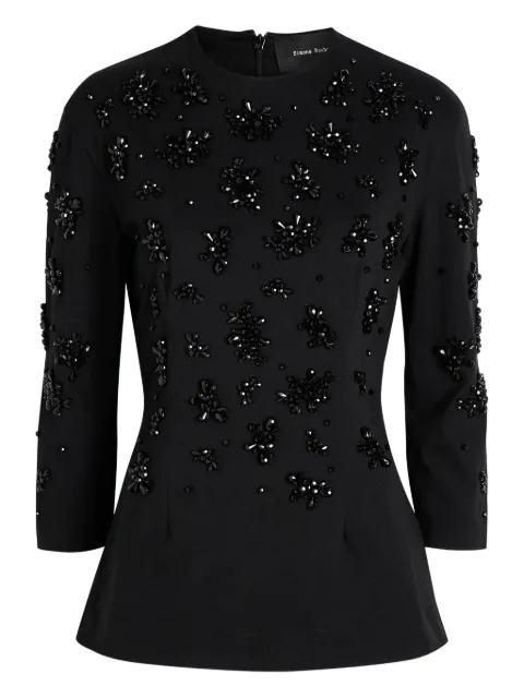 Simone Rocha bead-embellished long-sleeve top