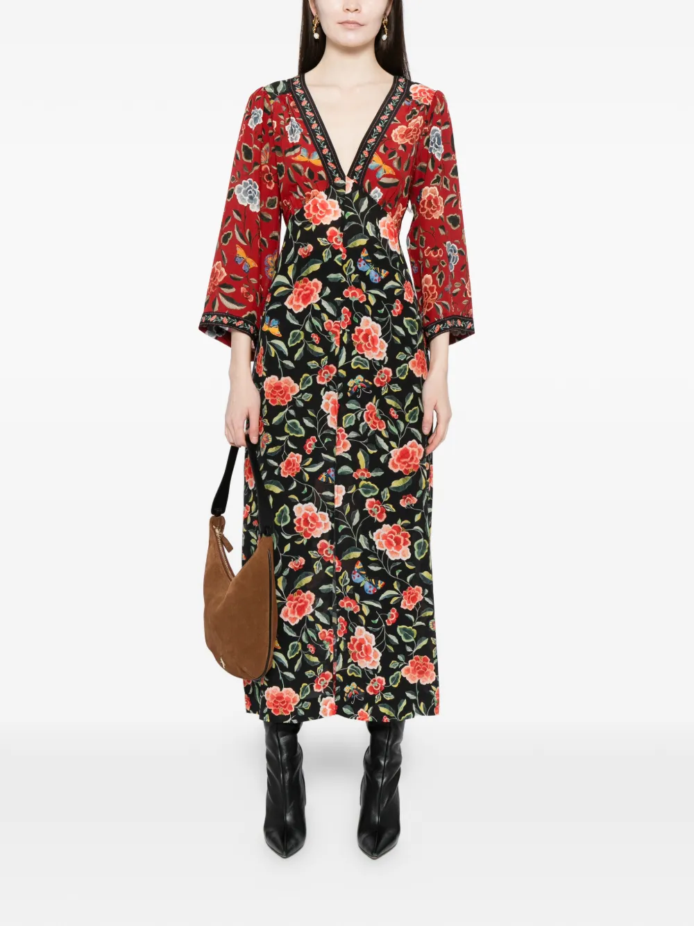 Rixo Dahlia jurk - Rood