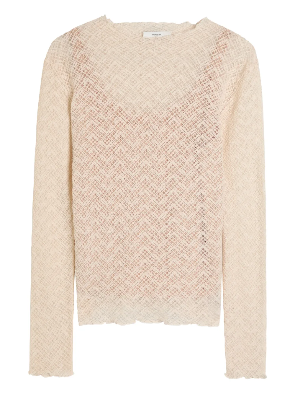 Vince lace long-sleeve top - Toni neutri