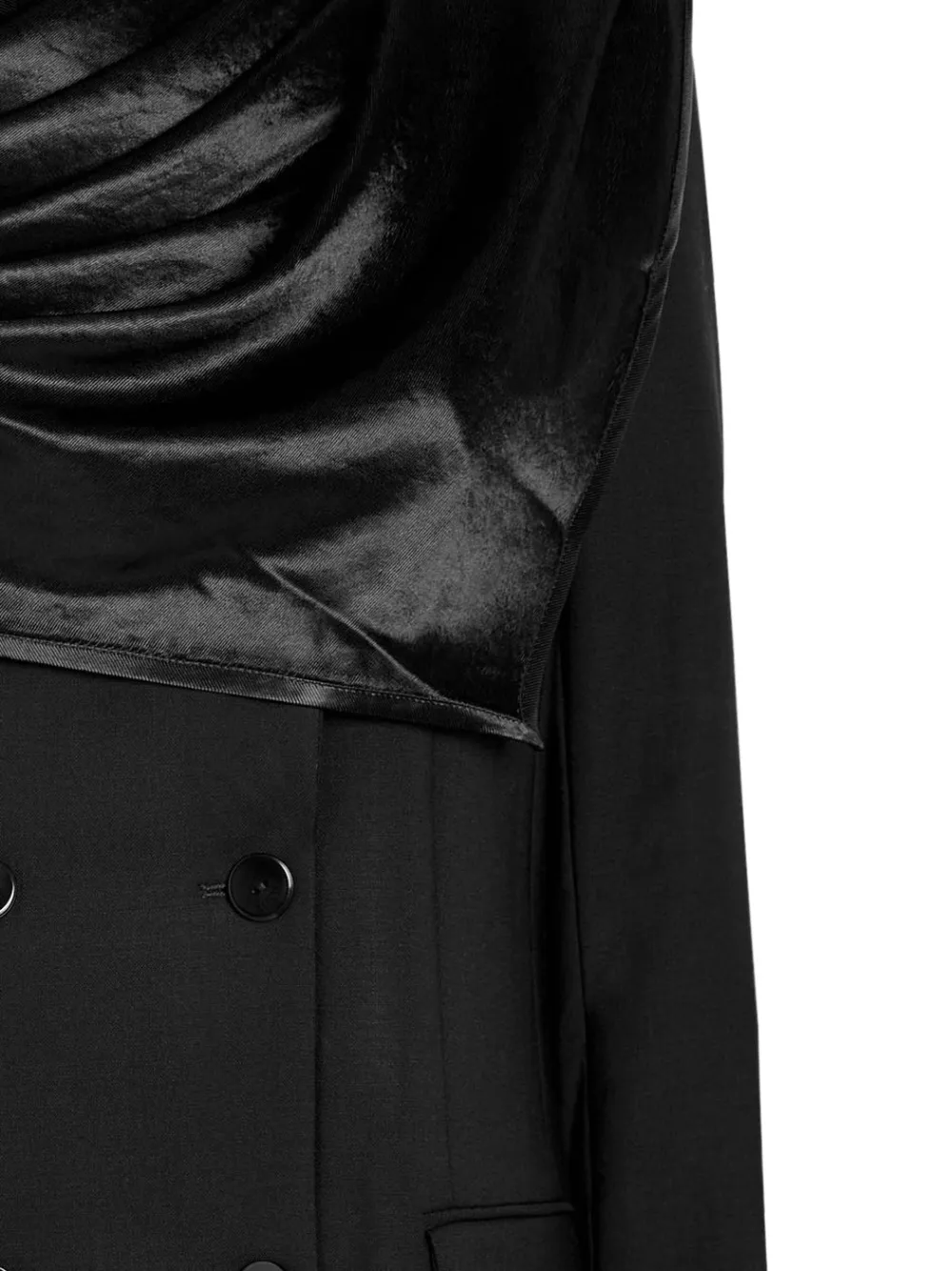  Maria Mcmanus Double-breasted Cloak Blazer - Black 