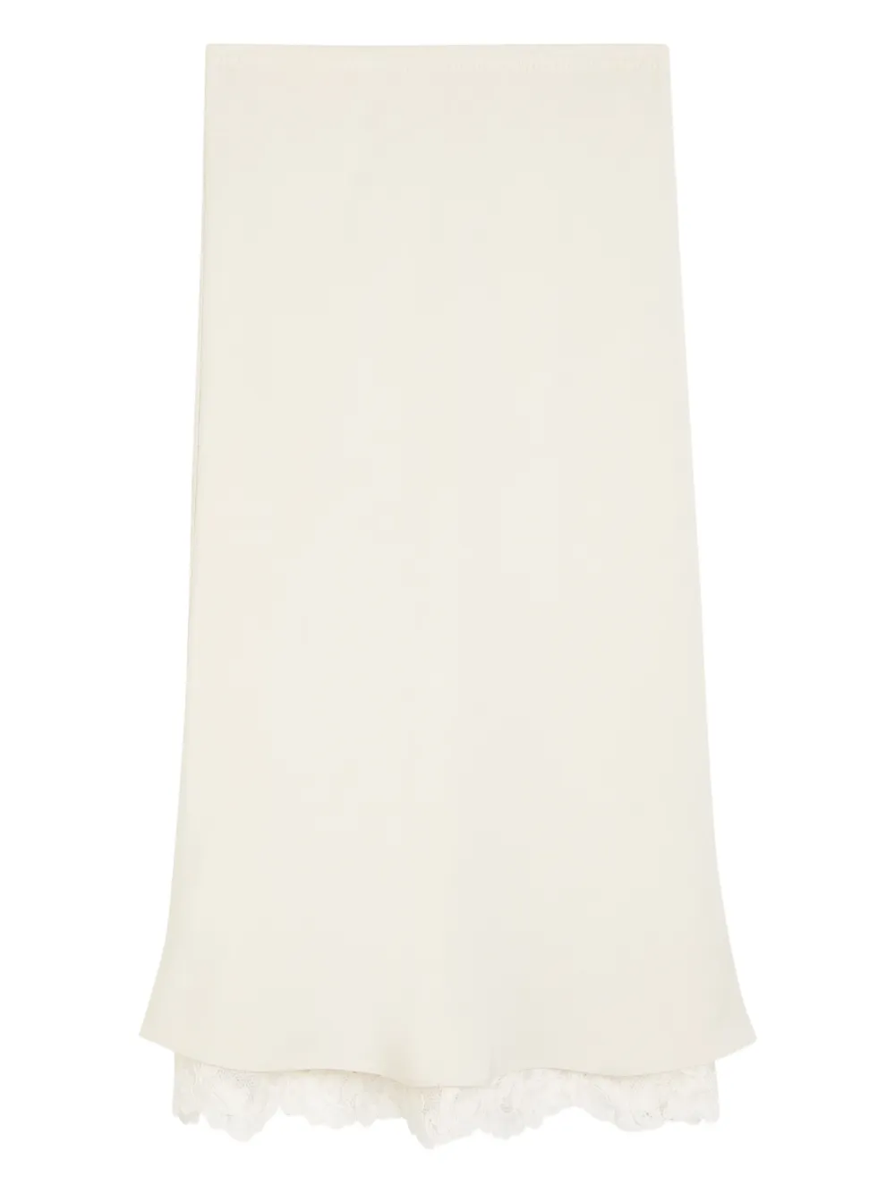 Maria McManus lace bias midi skirt - Beige