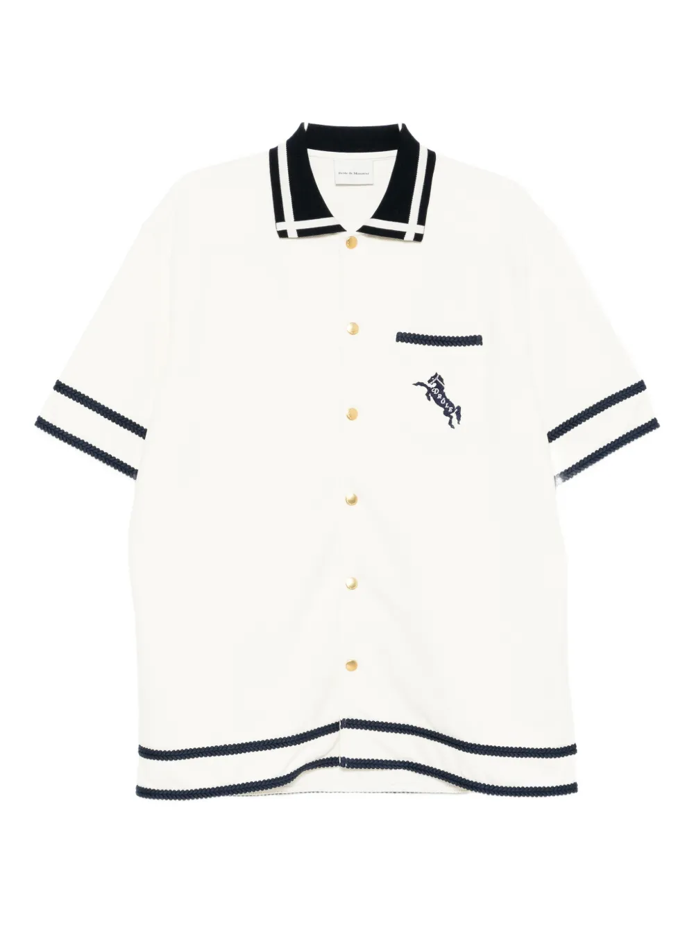 Drôle De Monsieur Cheval-embroideried shirt - Bianco