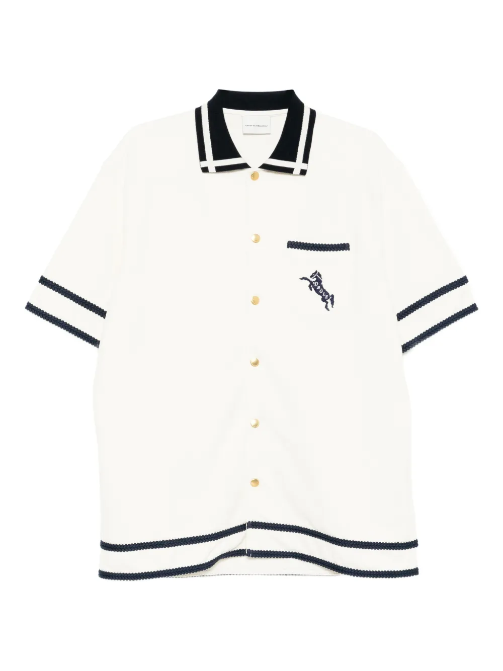 Drôle De Monsieur Cheval-embroideried shirt - White