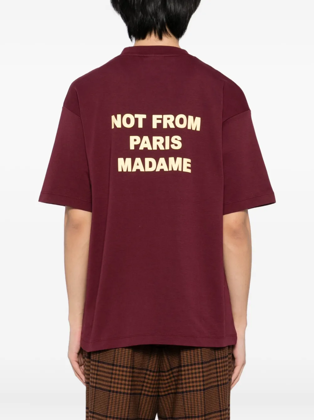 Drôle De Monsieur T-shirt met tekst Rood