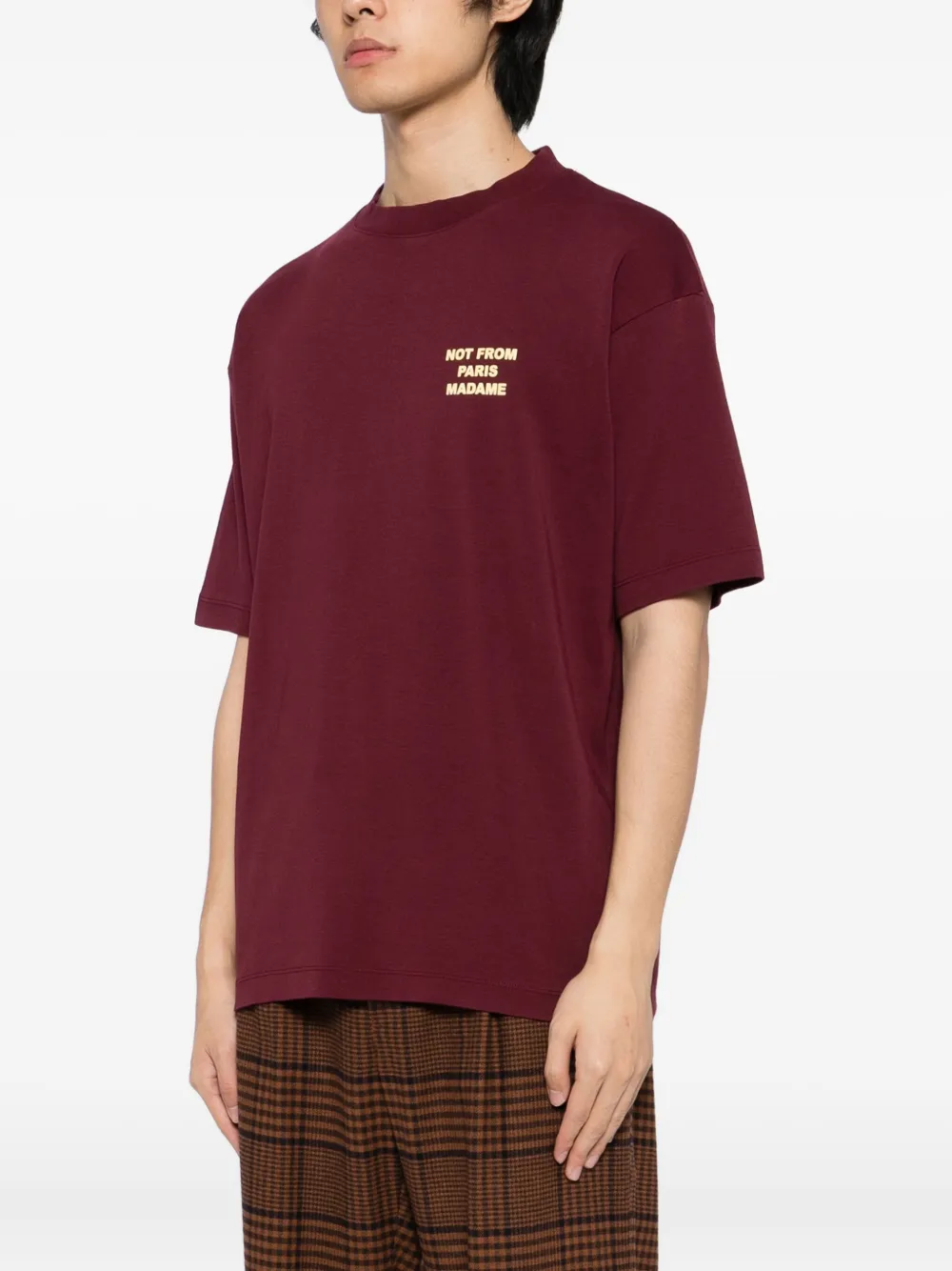 Drôle De Monsieur T-shirt met tekst - Rood