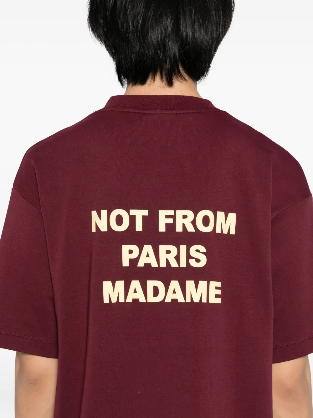 Drôle De Monsieur T-shirt met tekst Rood