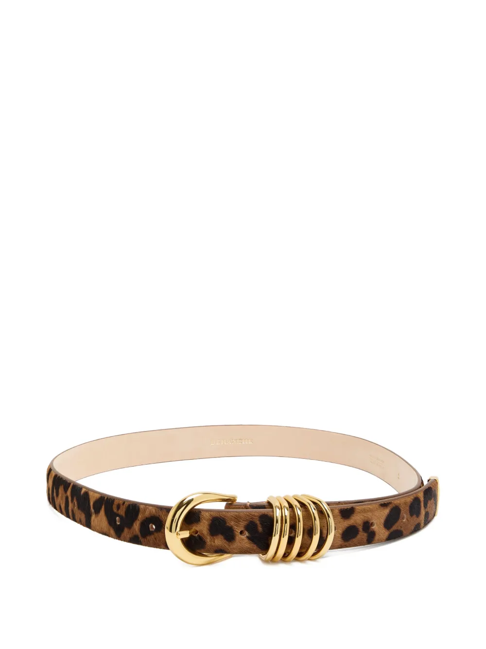 Déhanche leopard-print calf-hair belt - Marrone
