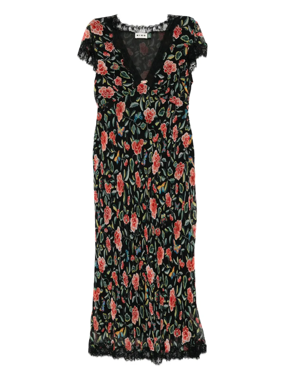 Rixo Clarice midi dress | Black | Image 1