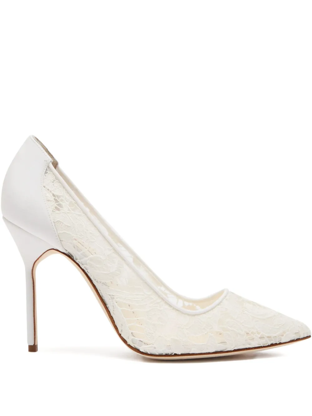 Manolo Blahnik zapatillas Bbla Bride con tacón de 105mm | blanco | Image 1