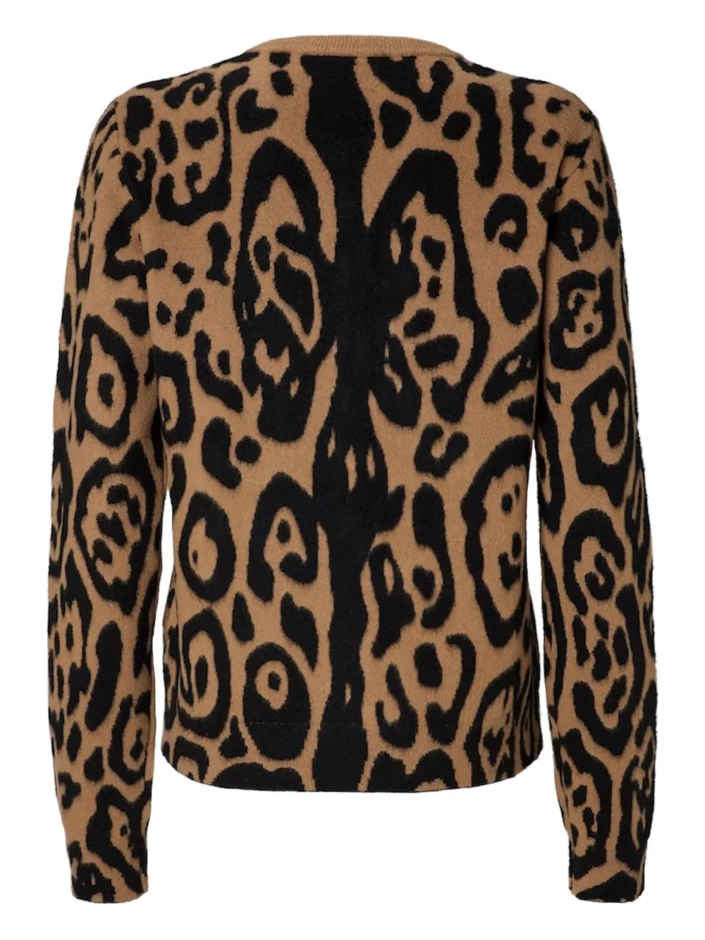 FENDI Beige and black Leo wool and cashmere cardigan Bruin