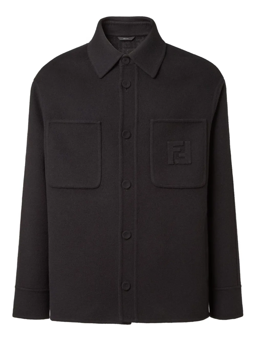 FENDI patch-pocket overshirt | Black | Image 1