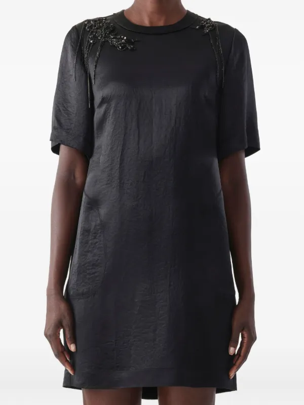 jason wu black dress JASON WU COLLECTION Asymmetric Paneled Wool-jersey Maxi Dress - Women - Midnight blue Dresses