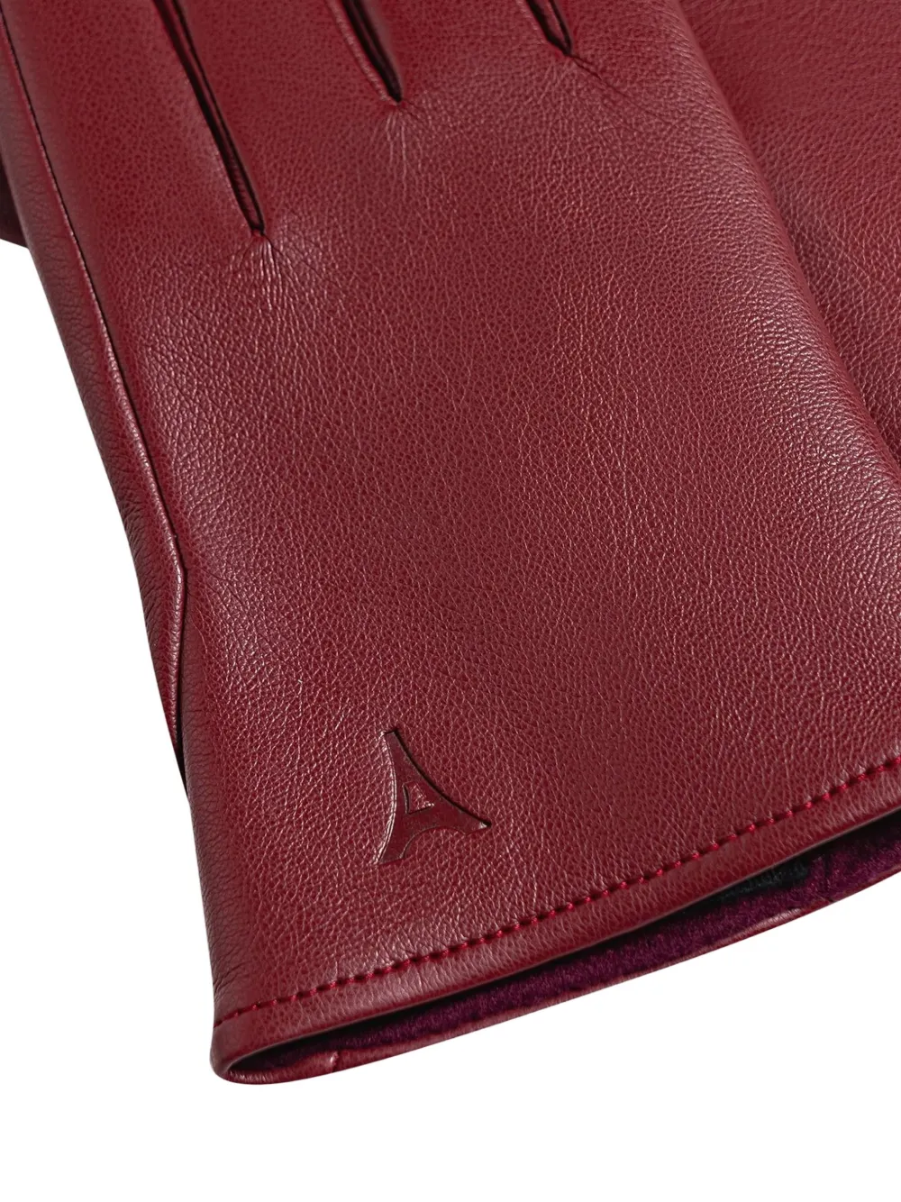 Manière De Voir Azel debossed-logo leather gloves - Rood