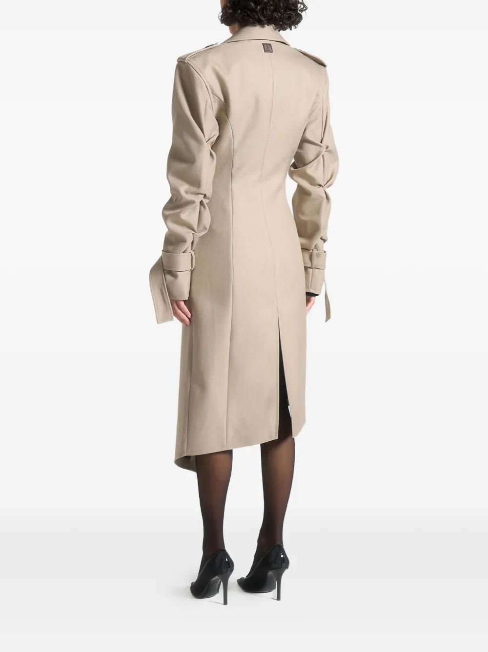 Manière De Voir Joana double-breasted trench coat Beige
