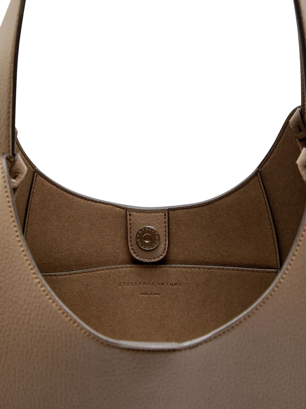 Stella McCartney large studded-logo shoulder bag - Bruin