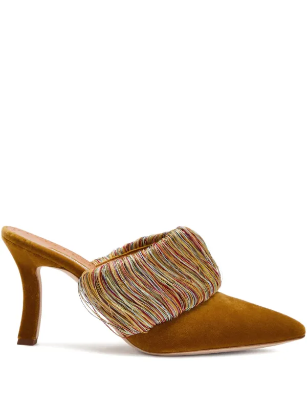 Manolo Blahnik Caldean ミュール 90mm | ブラウン | FARFETCH JP