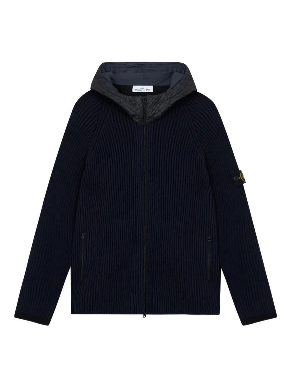 Stone Island ジップアップ パーカー - ブルー Stone Island ジップアップ パーカー - ブルー