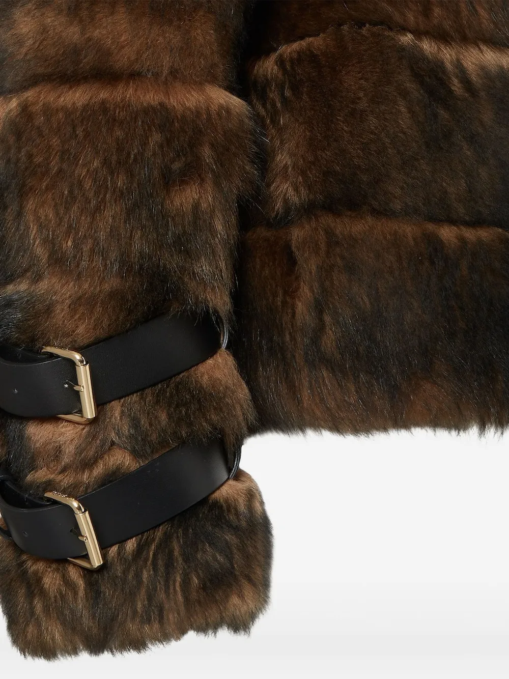 Fendi Brown Dorsato Shearling And Nappa Leather Jacket In Brown