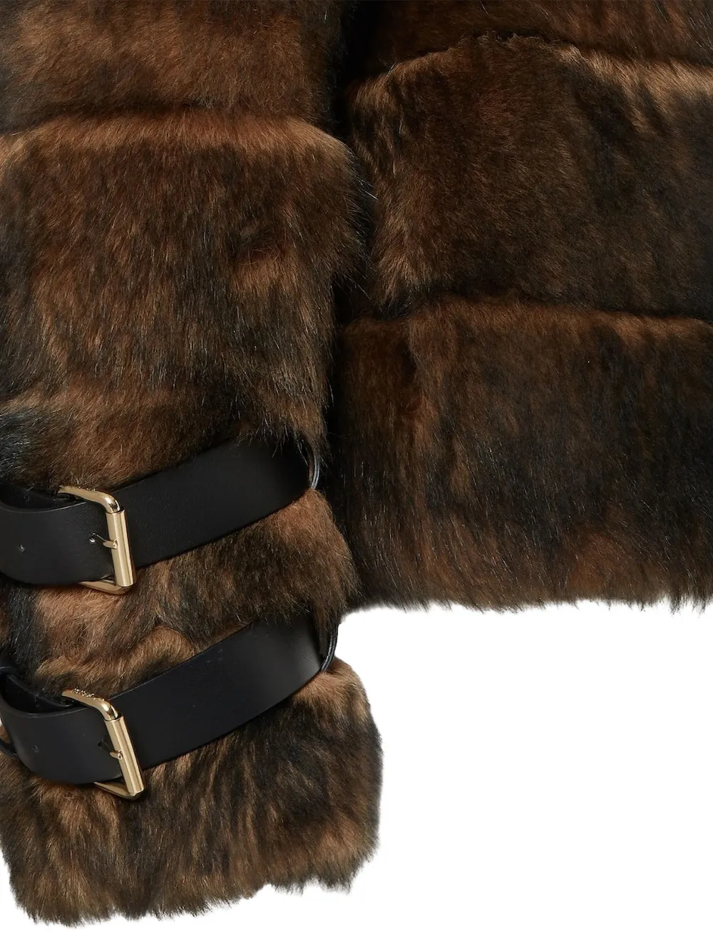 FENDI Buckle Fur Jacket | Brown | FARFETCH